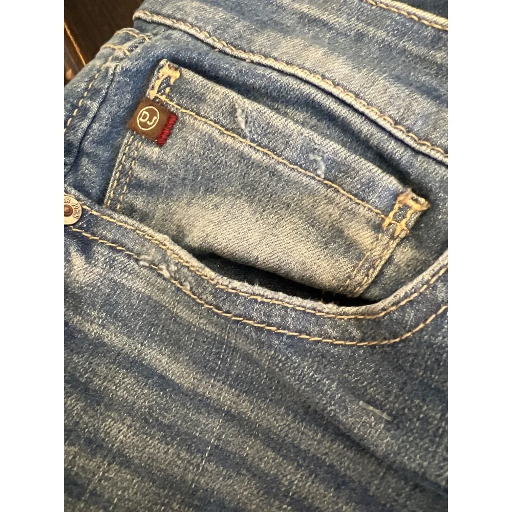 Dear John Joyrich Comfort Skinny‎ Jeans Blue Distressed Patch Denim Womens - Picture 11 of 12